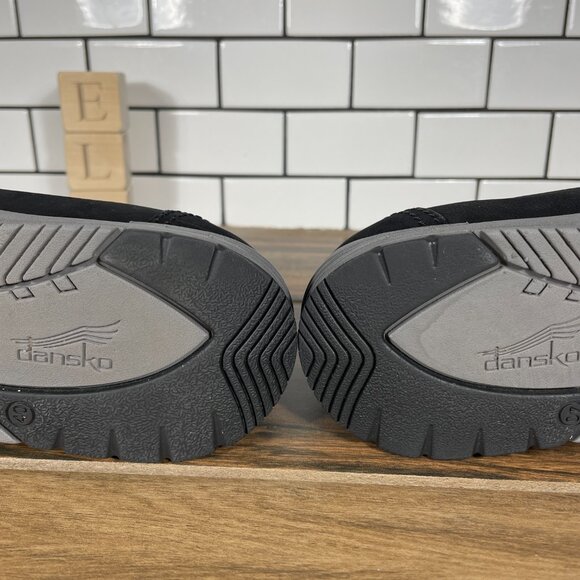 Dansko Laraine Womens Size EU 40 Shoes Black Waterproof Nubuck Casual Slip On - Picture 10 of 15